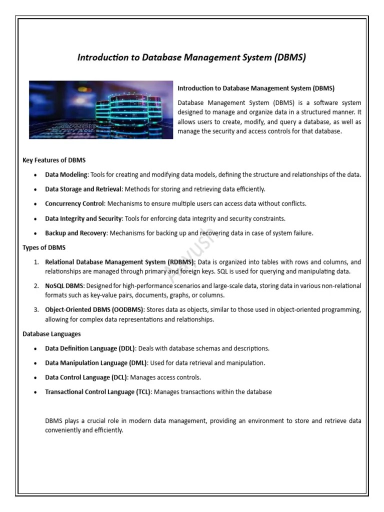 DBMS File | PDF | Databases | Sql