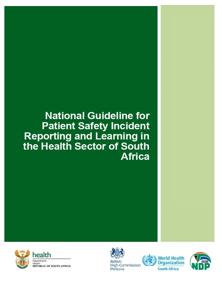 National Guideline For Patient Safety Incident Reporting And Learning ...