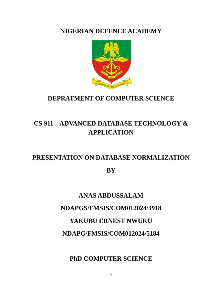 DB Normalization | PDF | Information Retrieval | Computing