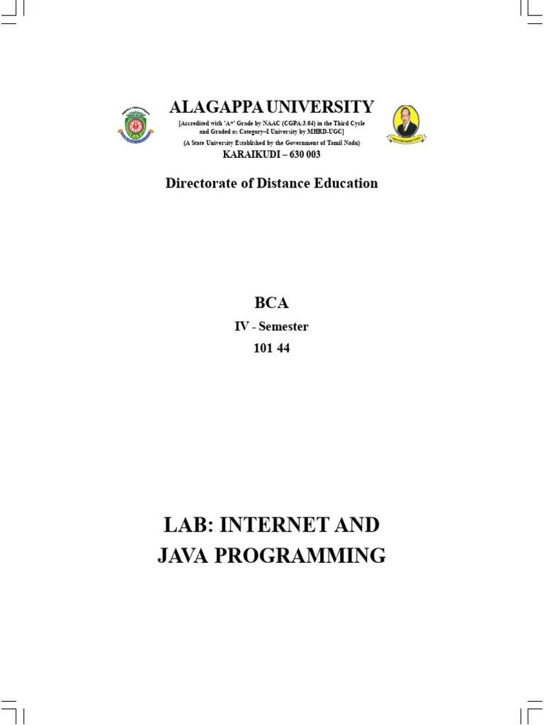 LAB JAVA Programming | PDF | Class (Computer Programming) | Method ...