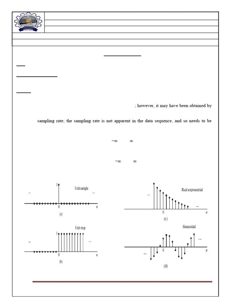 EXP 1_DSP | PDF | Discrete Time And Continuous Time | Electrical ...