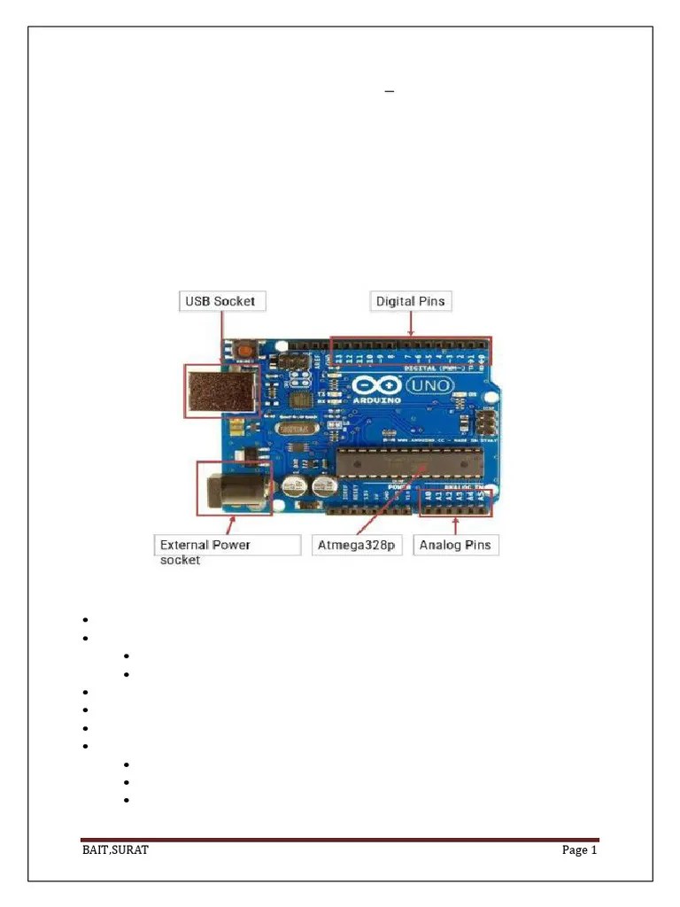 Practical - 1: AIM: Study About Arduino | PDF | Raspberry Pi | Arduino