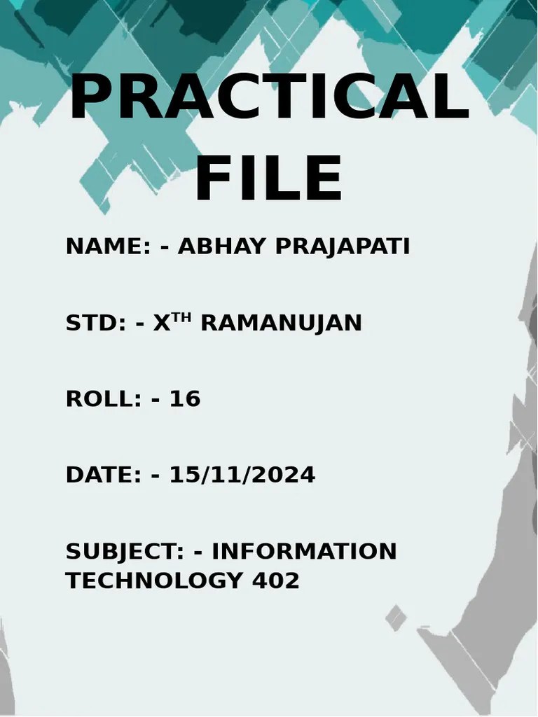 Practical File | PDF | Computer Network | Wi Fi