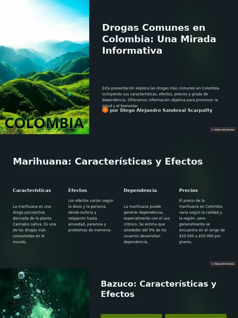 Drogas Comunes En Colombia Una Mirada Informativa | PDF | Drogas | Cannabis (Droga)