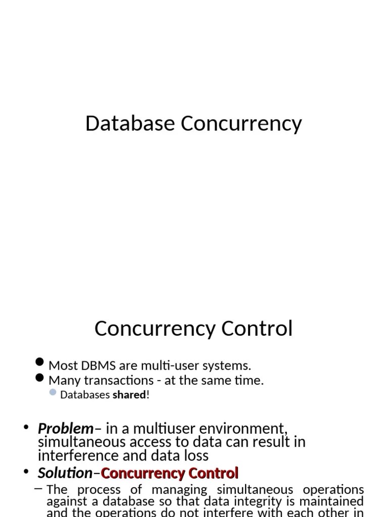 Database Concurrency | PDF | Database Transaction | Databases
