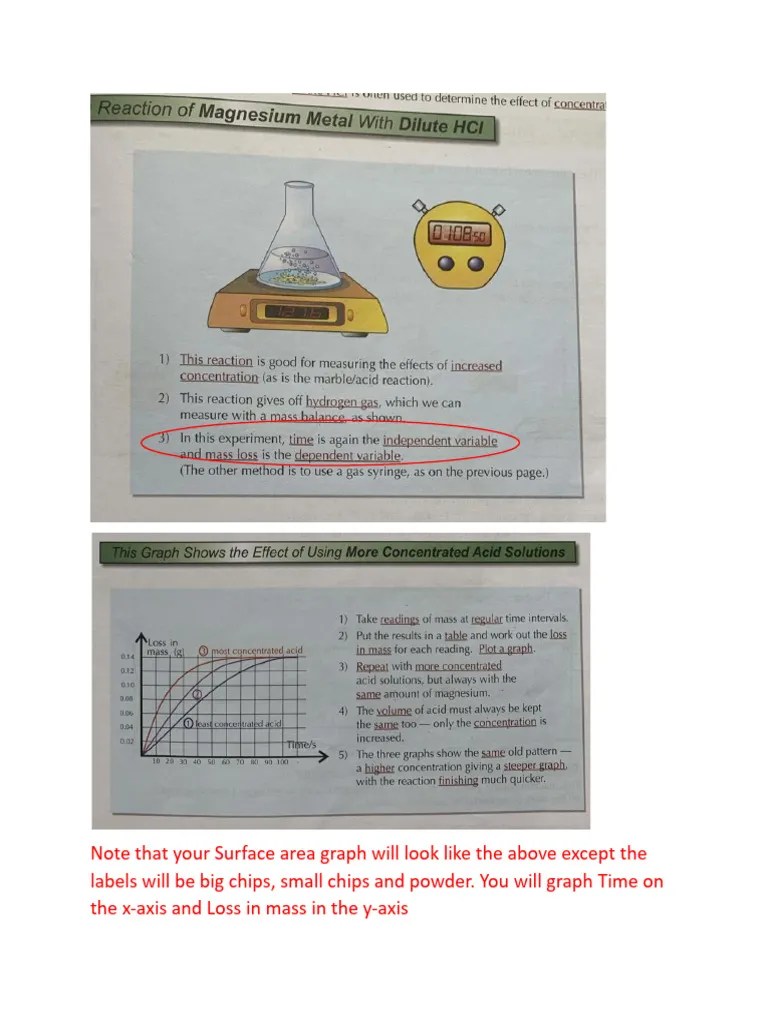 Factors Affecting The Rate Of Reaction | PDF