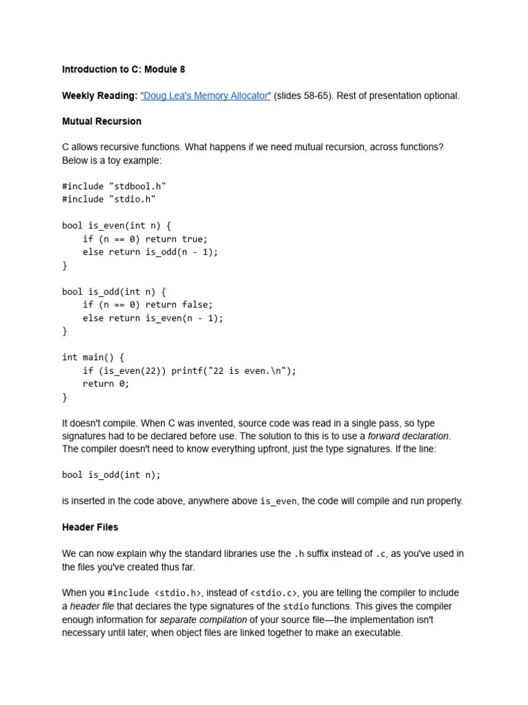 Intro To C - Module 8 | PDF | Pointer (Computer Programming) | String ...