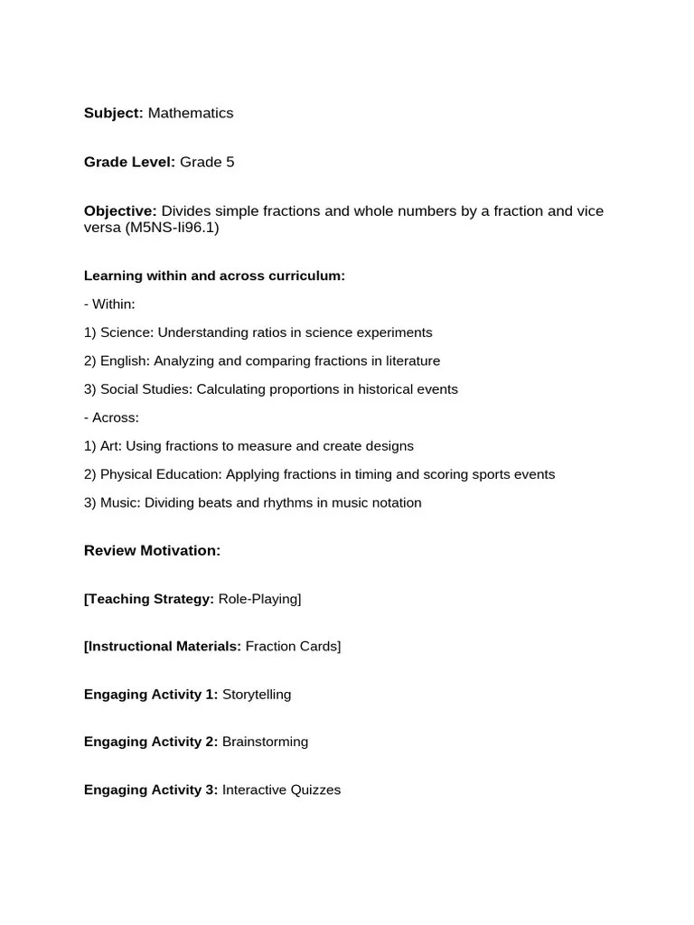 Lesson Plan | PDF | Reading Comprehension | Cognitive Science