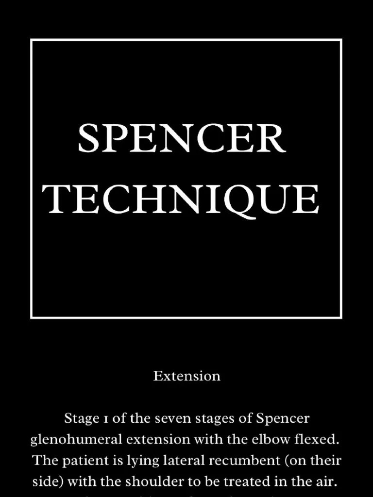 Spencer Technique | PDF