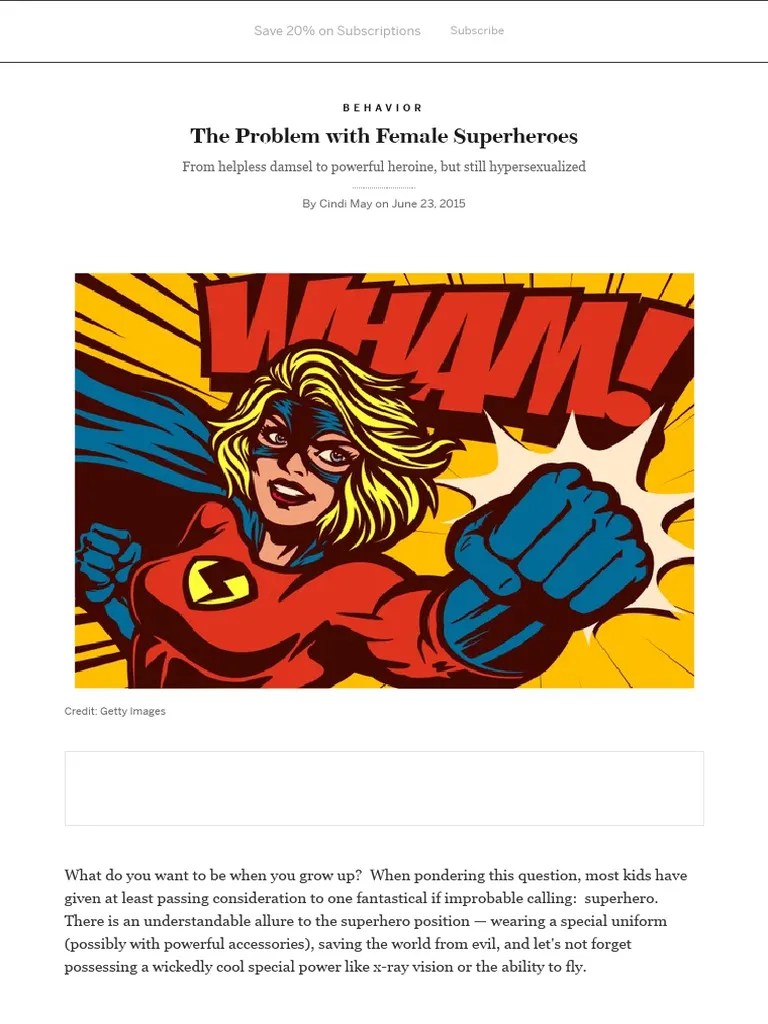 The Problem With Female Superheroes - Scientific American | PDF ...