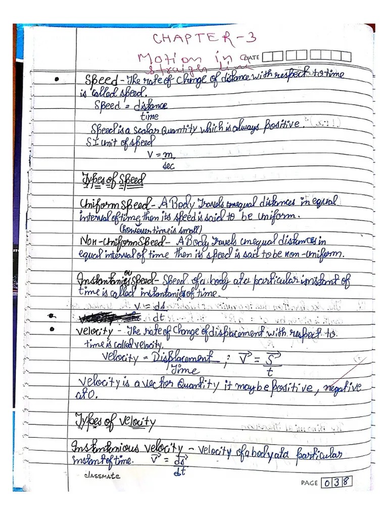 Motion In A Straight Line | PDF