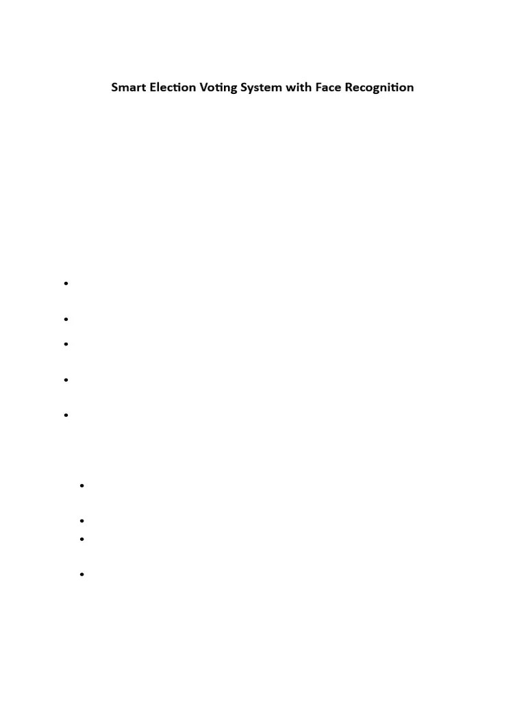 Smart Election Voting System With Face Recognition | PDF | Biometrics ...