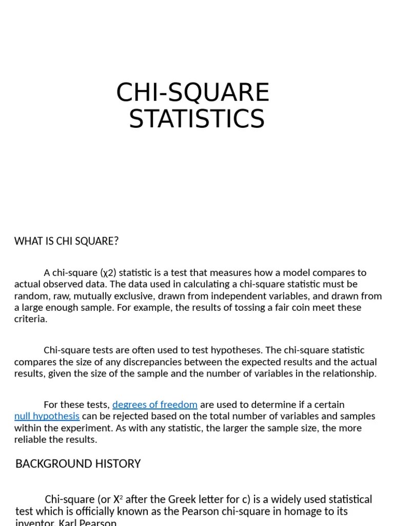 Research Chi Square Pdf Chi Squared Test Statistics