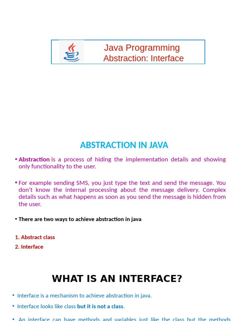 3341 Interface | PDF | Class (Computer Programming) | Method (Computer ...