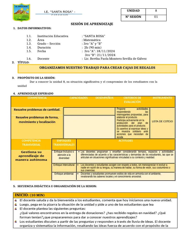 Sesion 1 - 3° | PDF | Evaluación | Conceptos Psicologicos
