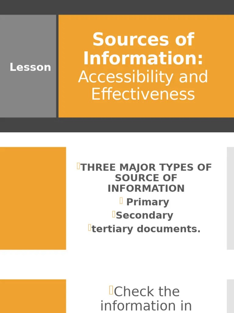 Q1 Lesson 4 Accessibility And Effectiveness | PDF