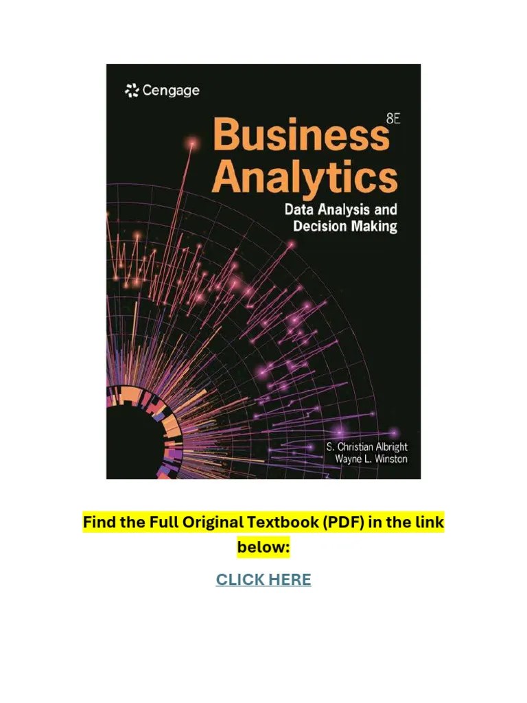 Business Analytics Data Analysis And Decision Making 8th Edition PDF ...
