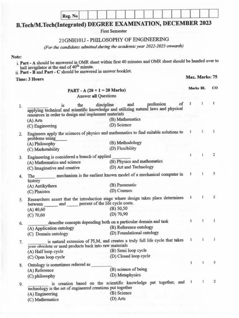 POE QUESTION PAPER | PDF