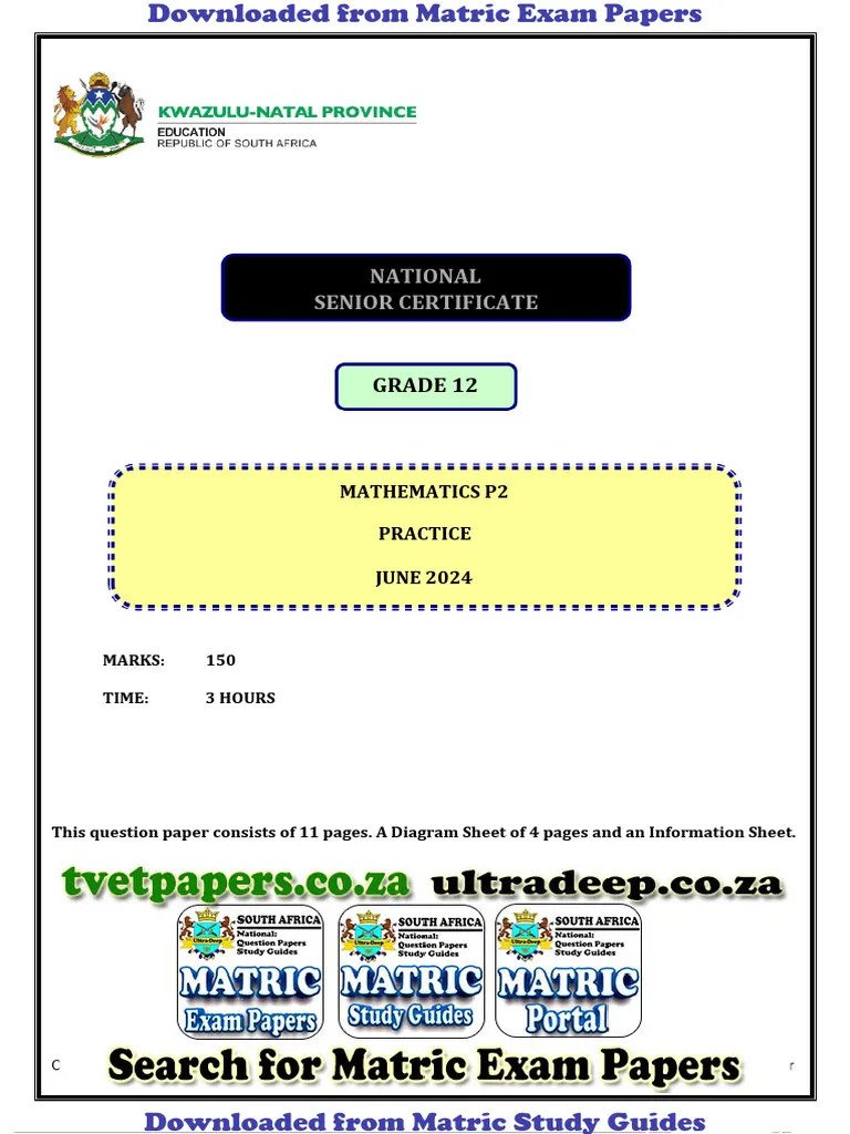 Grade 12 Math Paper 2 June Practice 2024 | PDF | Circle | Geometry