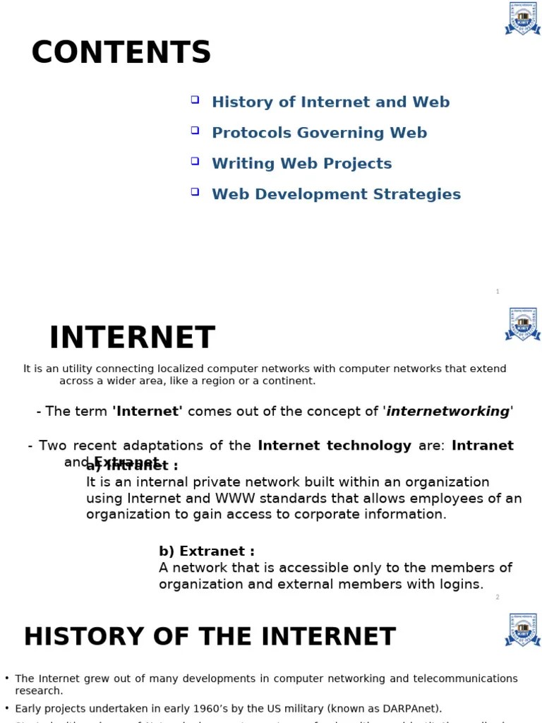 2-Web Project And Protocol (Unit-1) | PDF | World Wide Web | Internet & Web