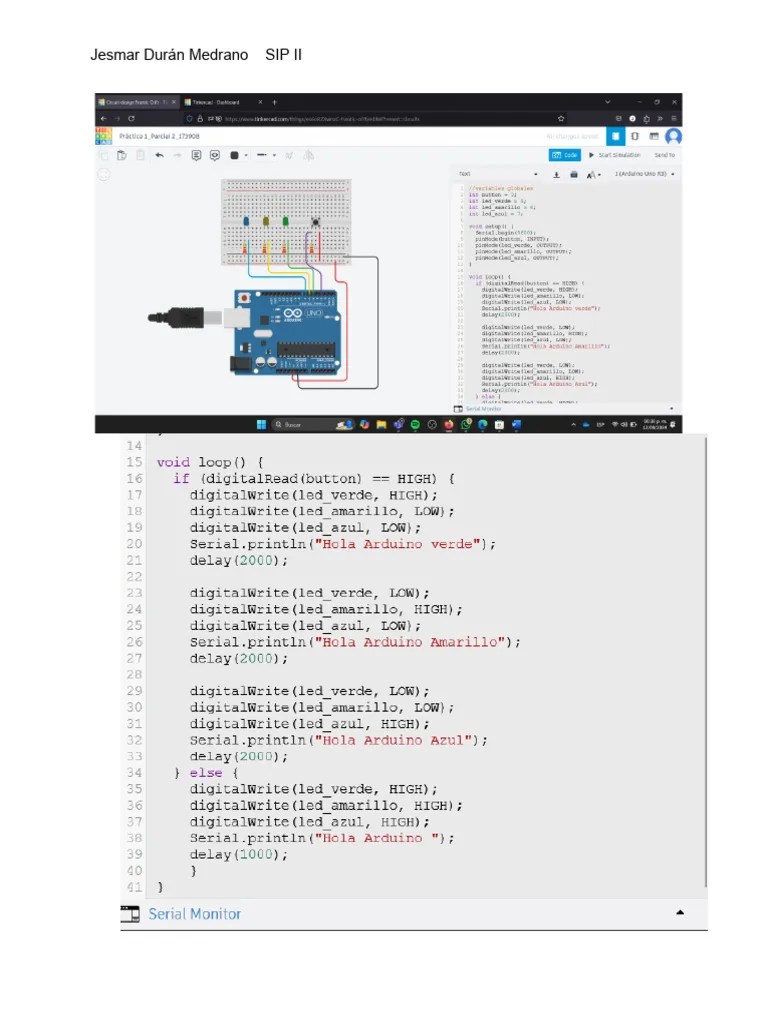 Practica 1 Arduino | PDF