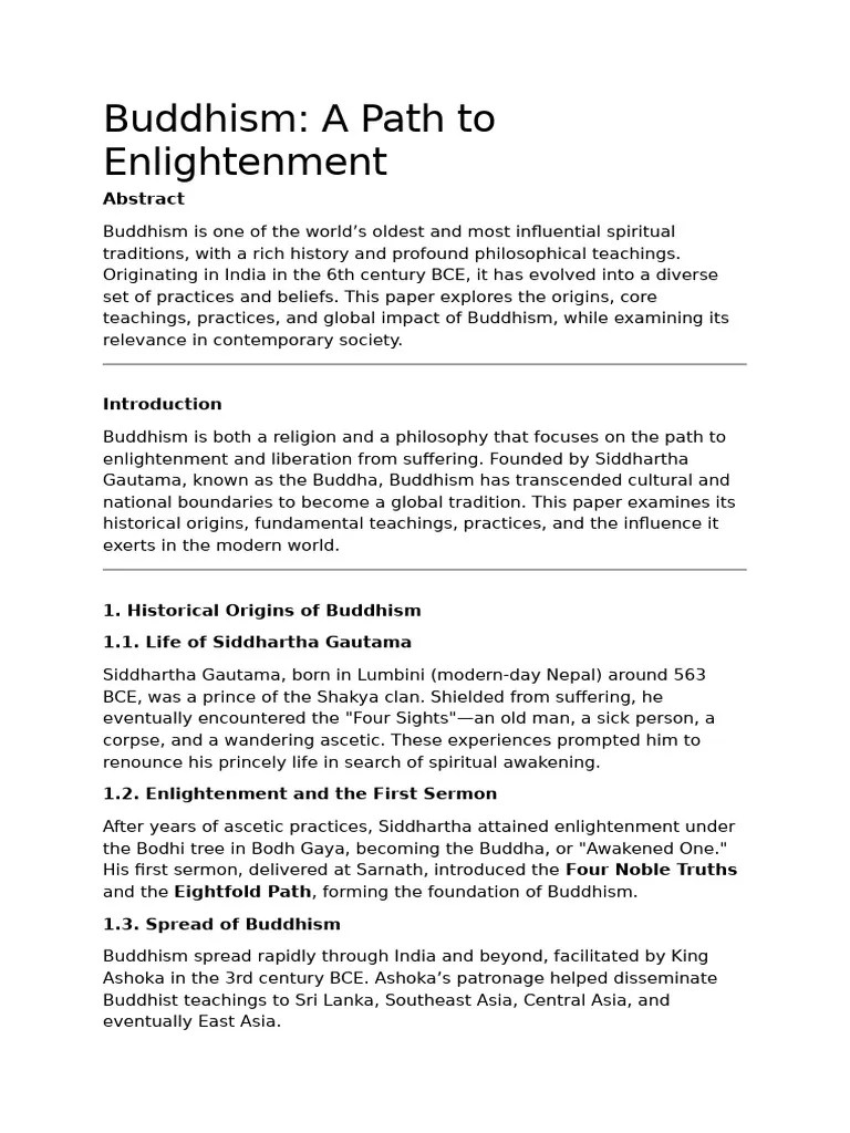 Buddhism | PDF | Noble Eightfold Path | Four Noble Truths