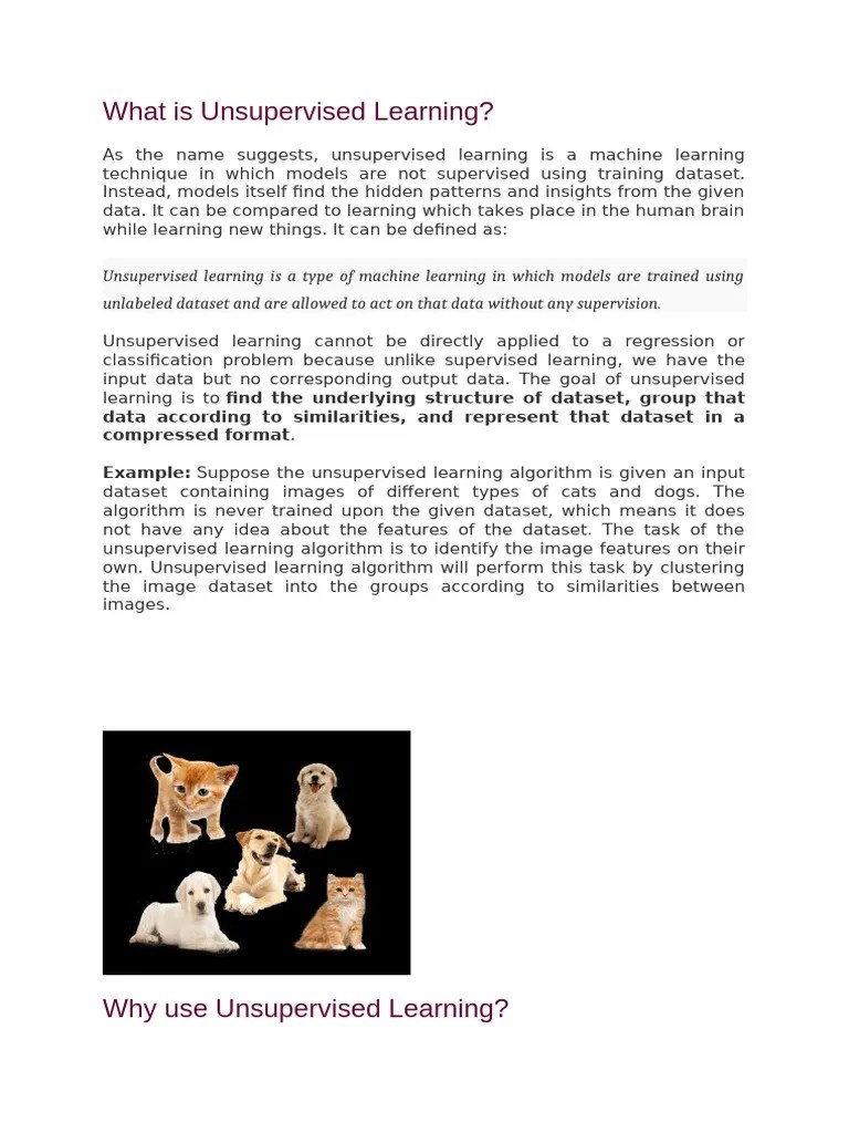 Unsupervised Learning | PDF | Machine Learning | Cluster Analysis