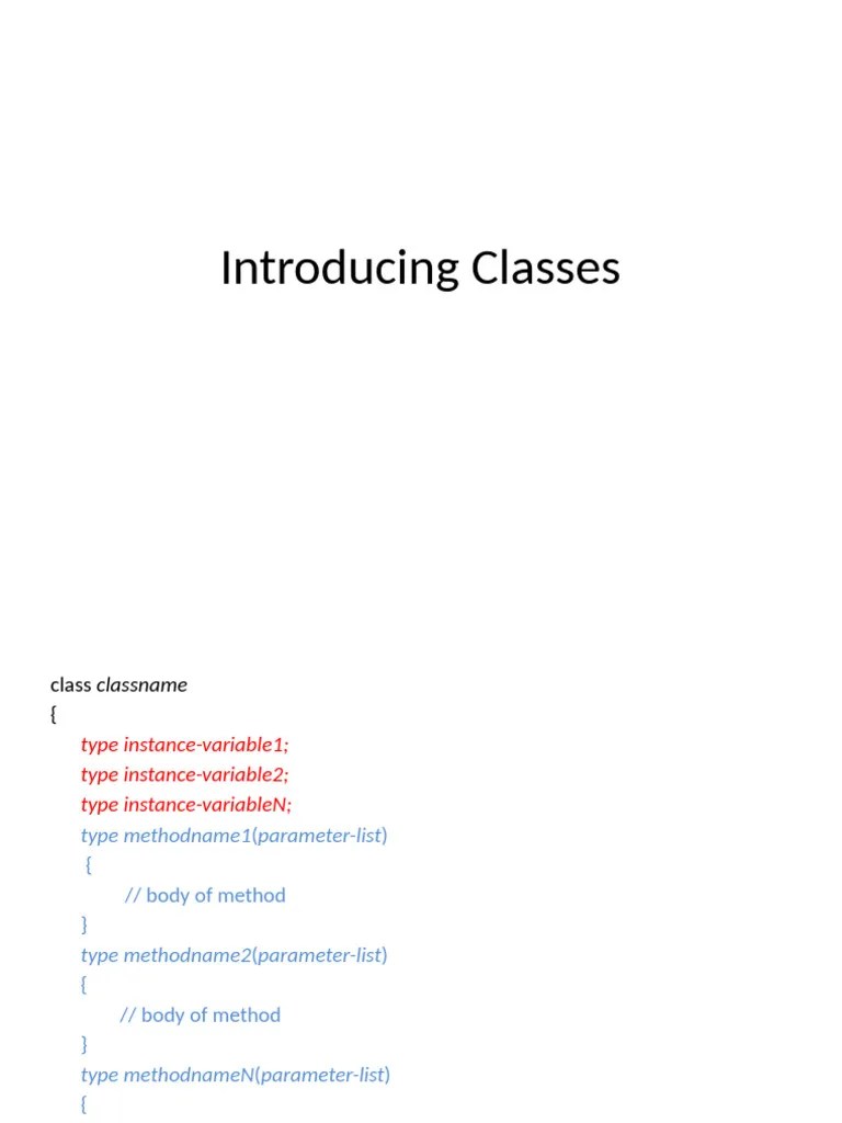 Introducing Classes | PDF | Constructor (Object Oriented Programming ...