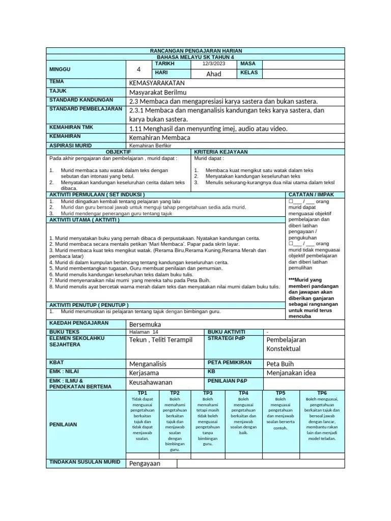 Rph Minggu 9 Bm Sjk Thn 4 2023 By Cikgu Gorgeous Pdf - Best Gradient Arts in 4K