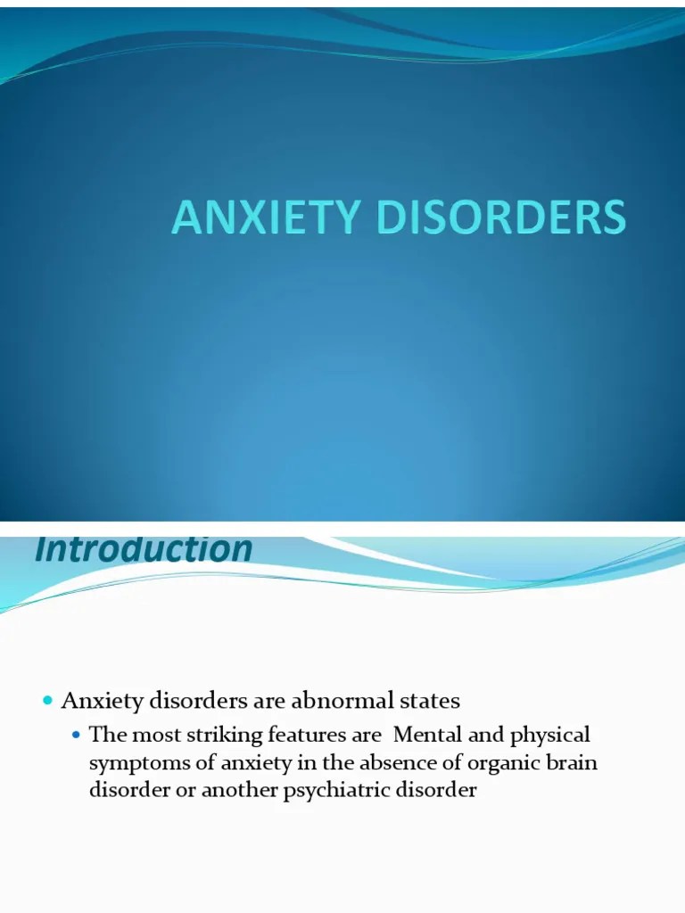 Anxiety Disorders | PDF | Anxiety | Generalized Anxiety Disorder
