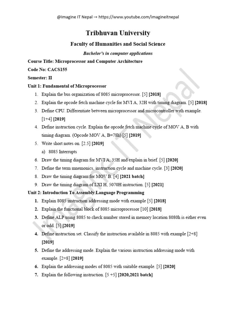 Microprocessor Bca | PDF | Central Processing Unit | Assembly Language