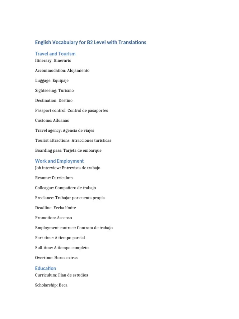B2 English Vocabulary | PDF | Service Industries | Health Care