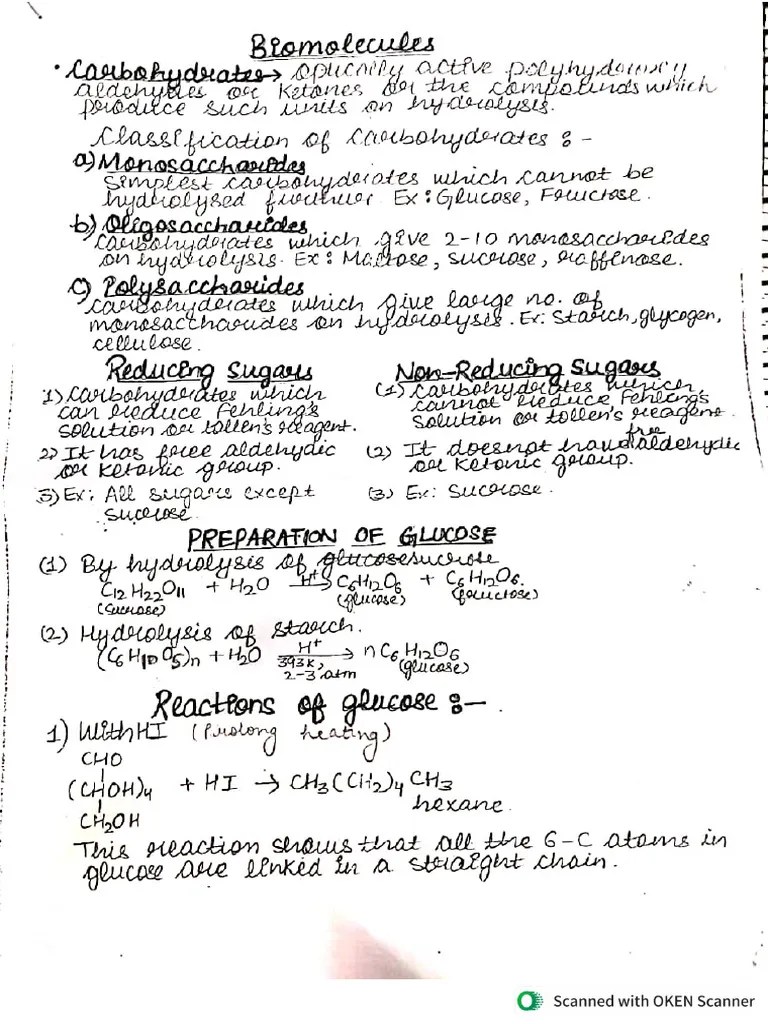 Chemistry Biomolecules Pdf