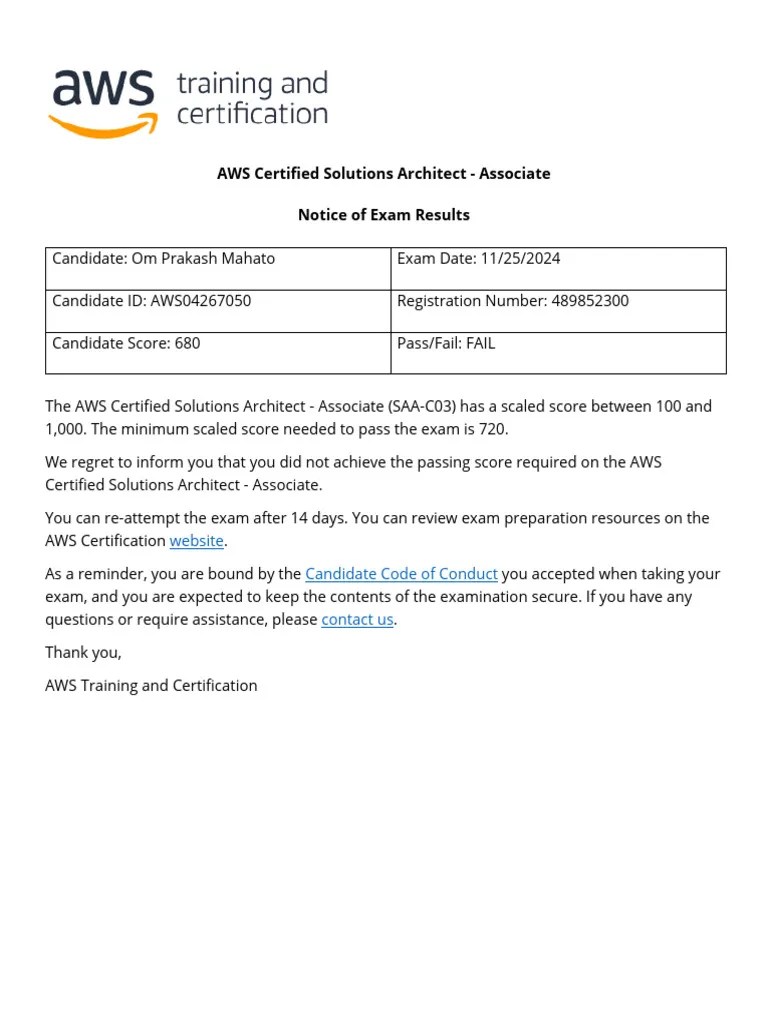 AWS Certified Solutions Architect - Associate | PDF | Architect ...