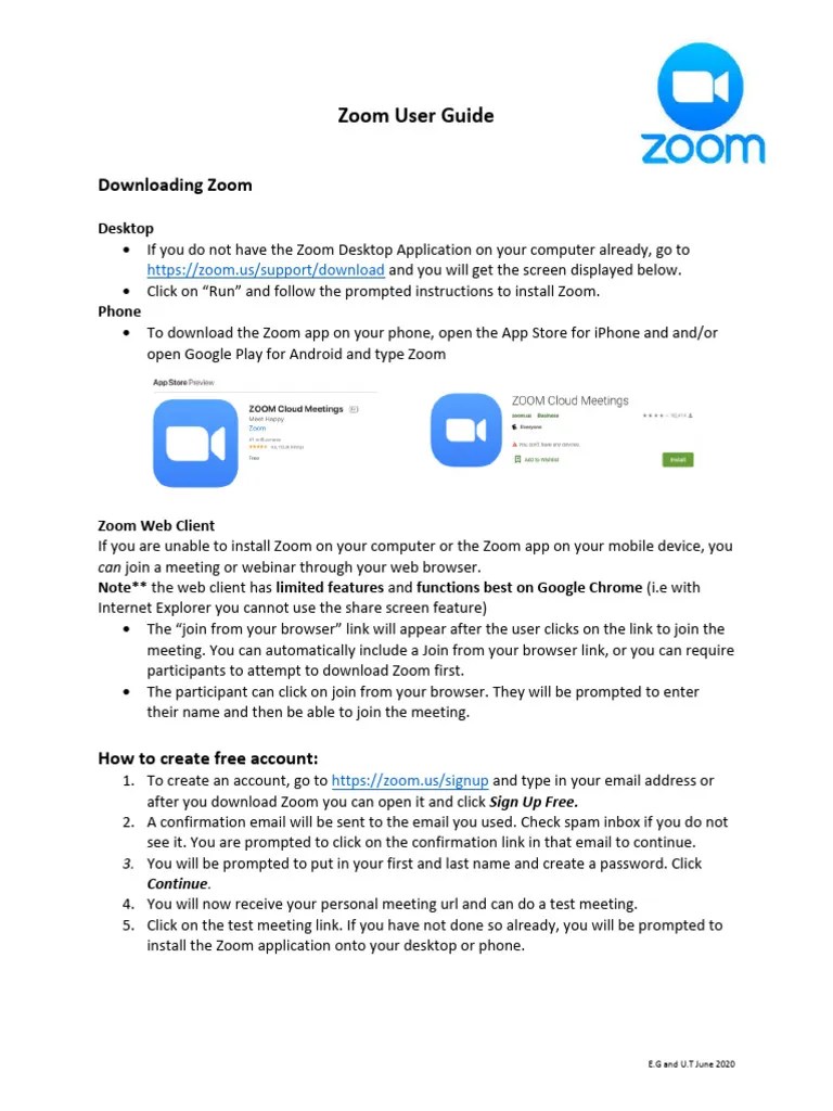 Zoom User Guide | PDF | Mobile App | World Wide Web