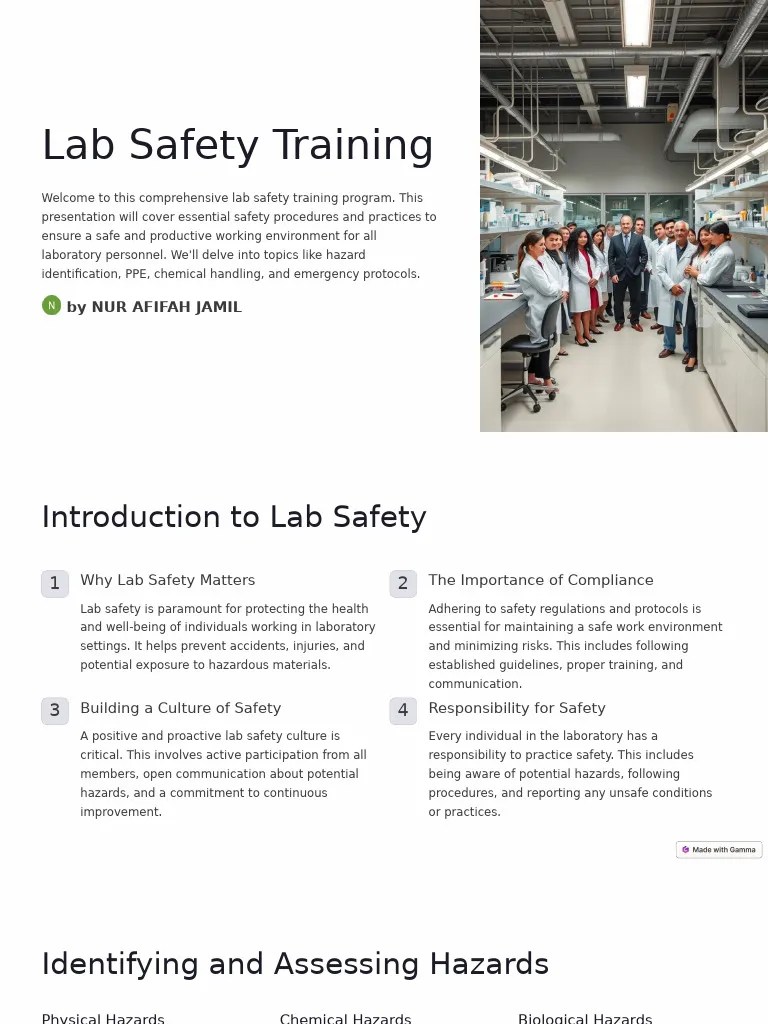 Lab Safety Training | PDF | Personal Protective Equipment | Laboratories