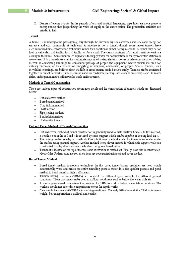 Module 3 Part 2 | PDF | Power Station | Tunnel