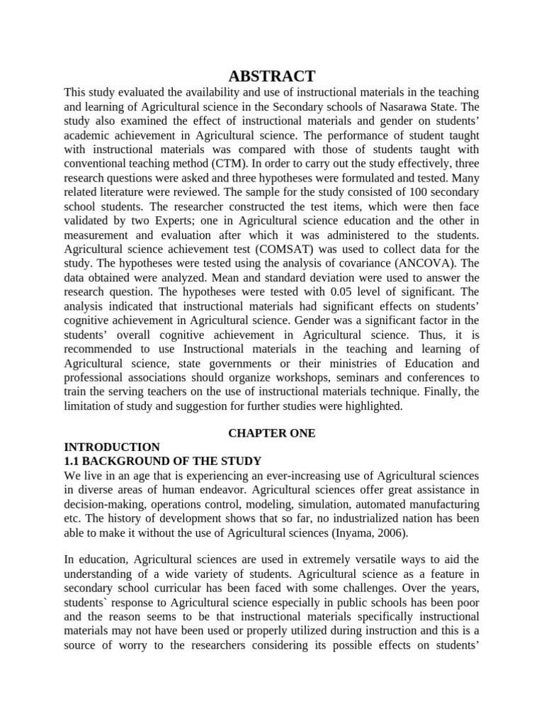 THE EXTENT OF USE OF INSTRUCTIONAL MATERIALS | PDF | Learning | Science