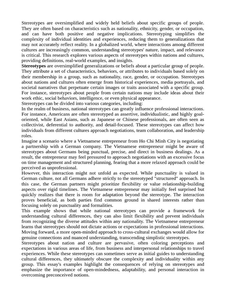 Stereotypes | PDF | Stereotypes | Social Psychology