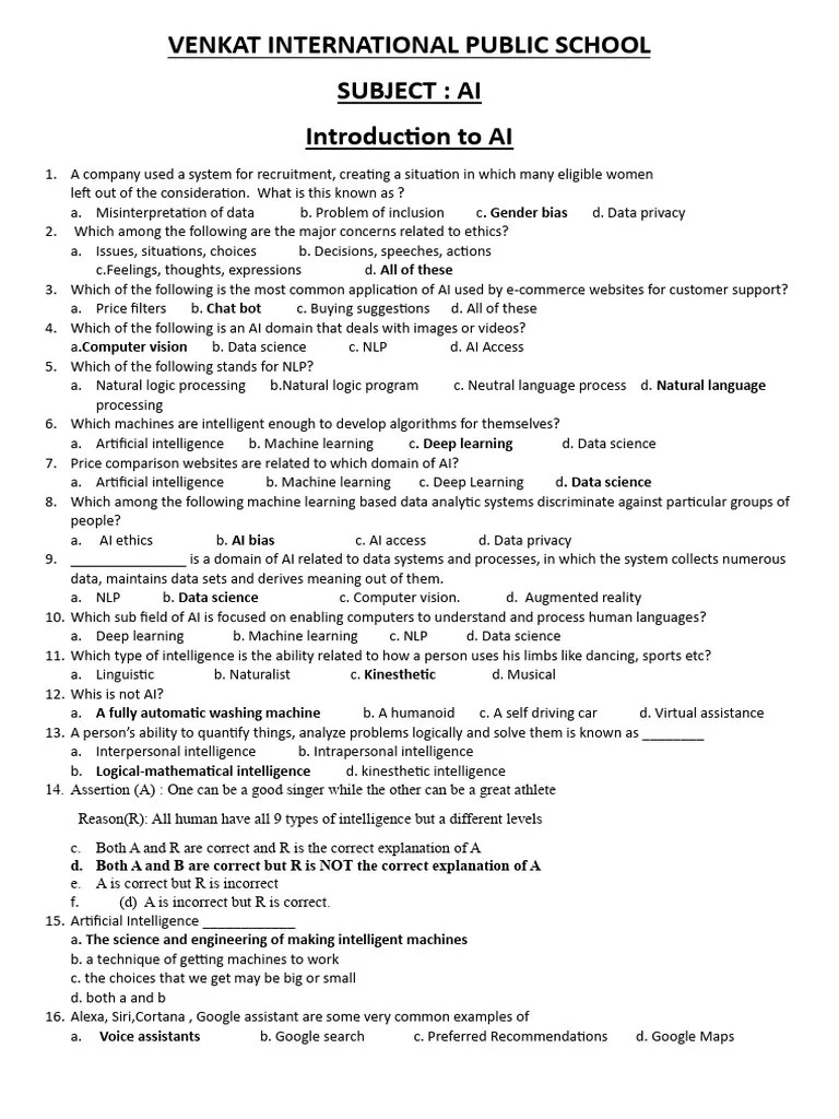 Introduction To AI | PDF | Artificial Intelligence | Intelligence (AI ...