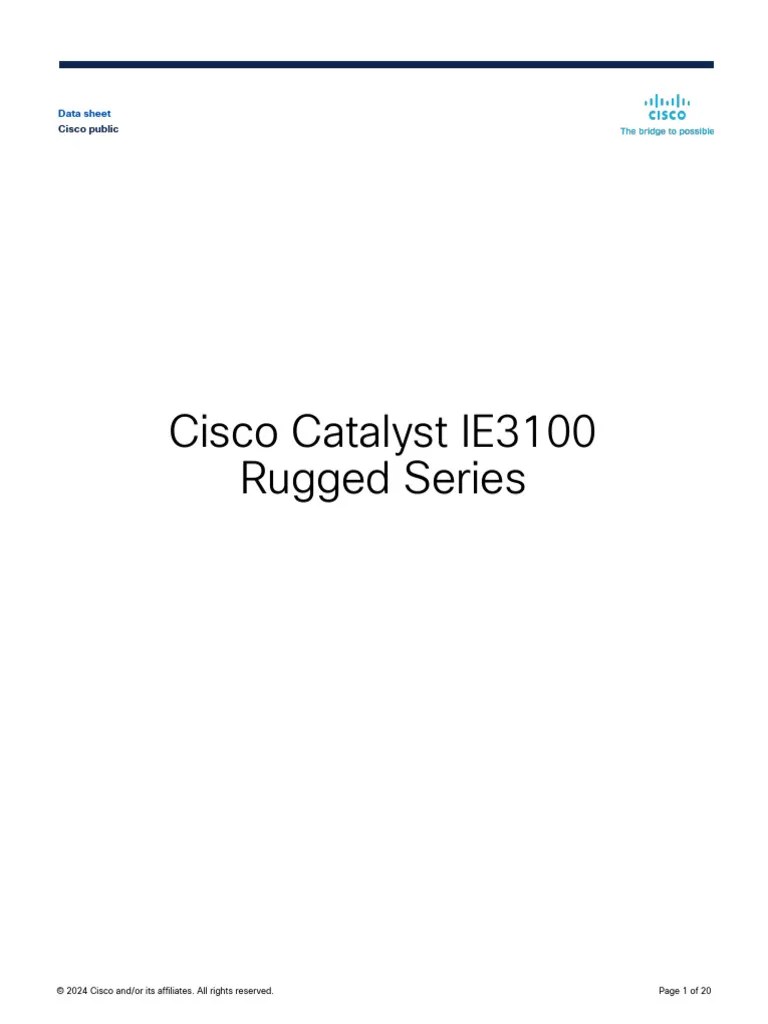 Cisco Catalyst-ie3100-rugged-series_Datasheet | PDF | I Pv6 | Internet ...