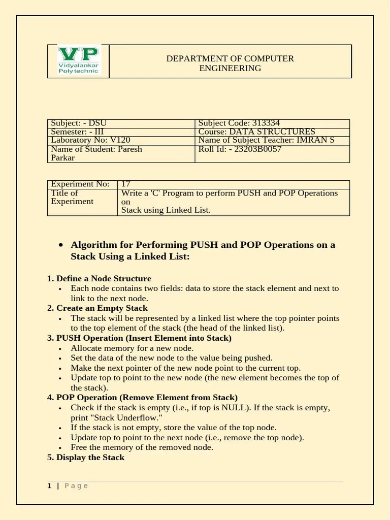 DSU EX 17 | PDF | Pointer (Computer Programming) | Algorithms And Data ...
