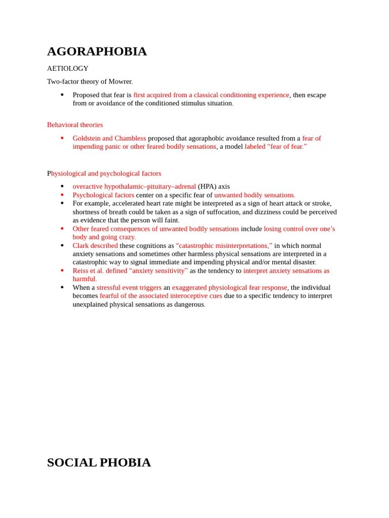 Agoraphobia | PDF | Phobia | Fear