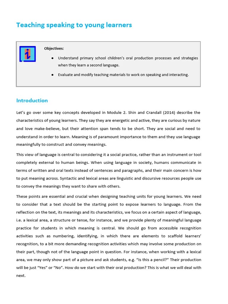 Teaching_SPEAKING | PDF | Learning | Linguistics