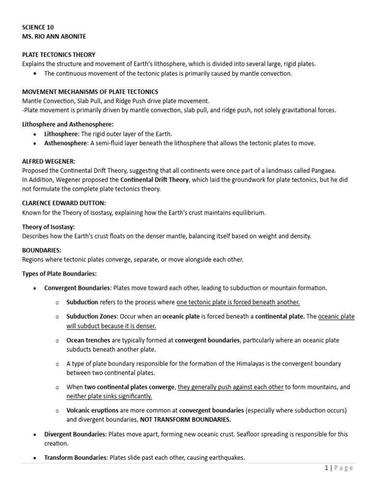 SCIENCE-10-RAA | PDF | Plate Tectonics | Earthquakes