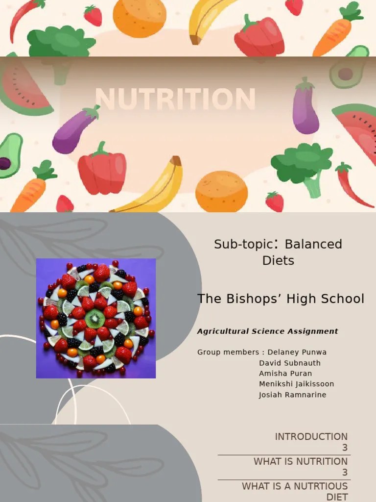 Nutrition PPT | PDF | Nutrition | Diet & Nutrition