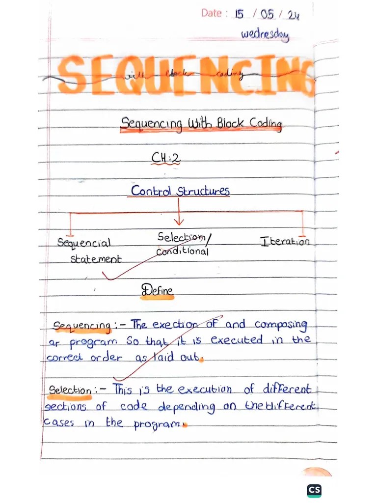 Computer Science Chapter 2 Sequencing | PDF