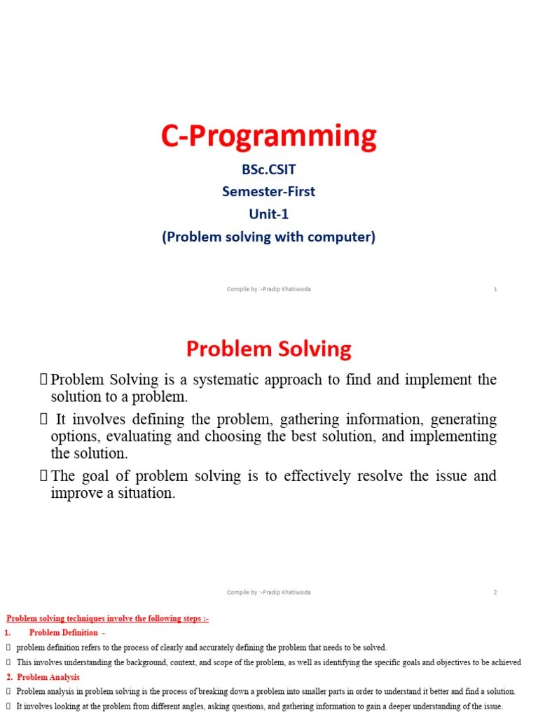 C Programming (First Unit) | PDF | Software Testing | Computer Programming