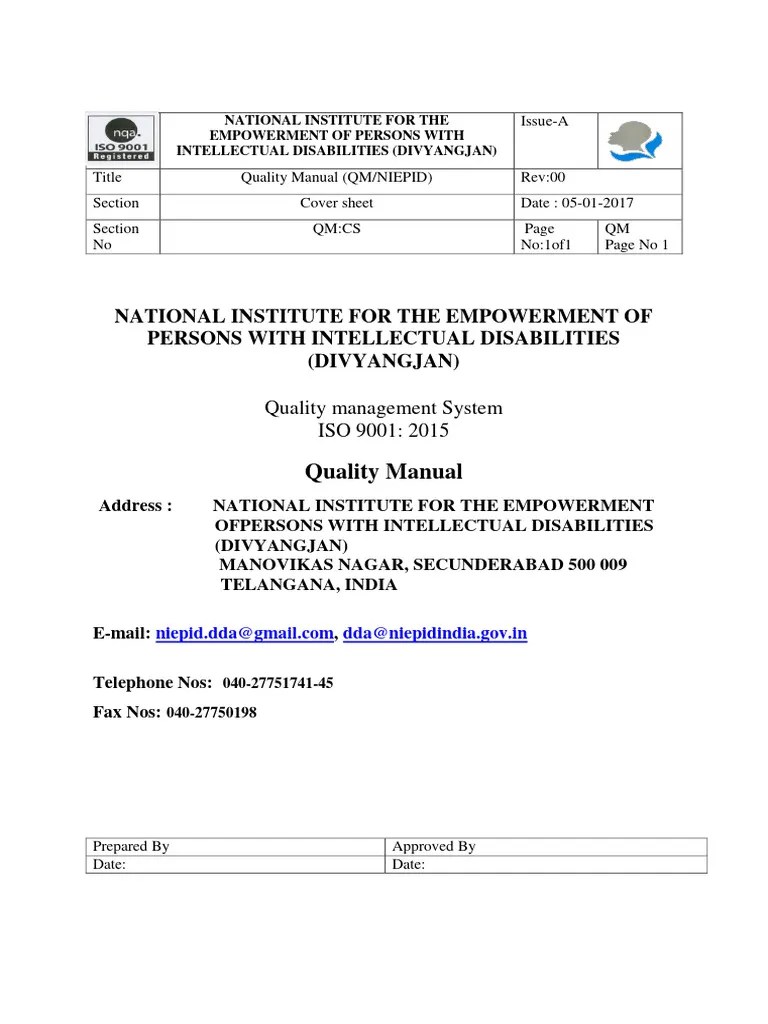 Iso 2015 Quality Manual | PDF | Quality Management System | Quality ...