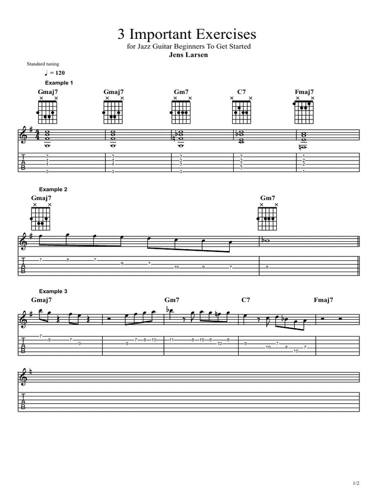 3-Important-Exercises-for-Jazz-Guitar-Beginners-To-Get-Started | PDF ...